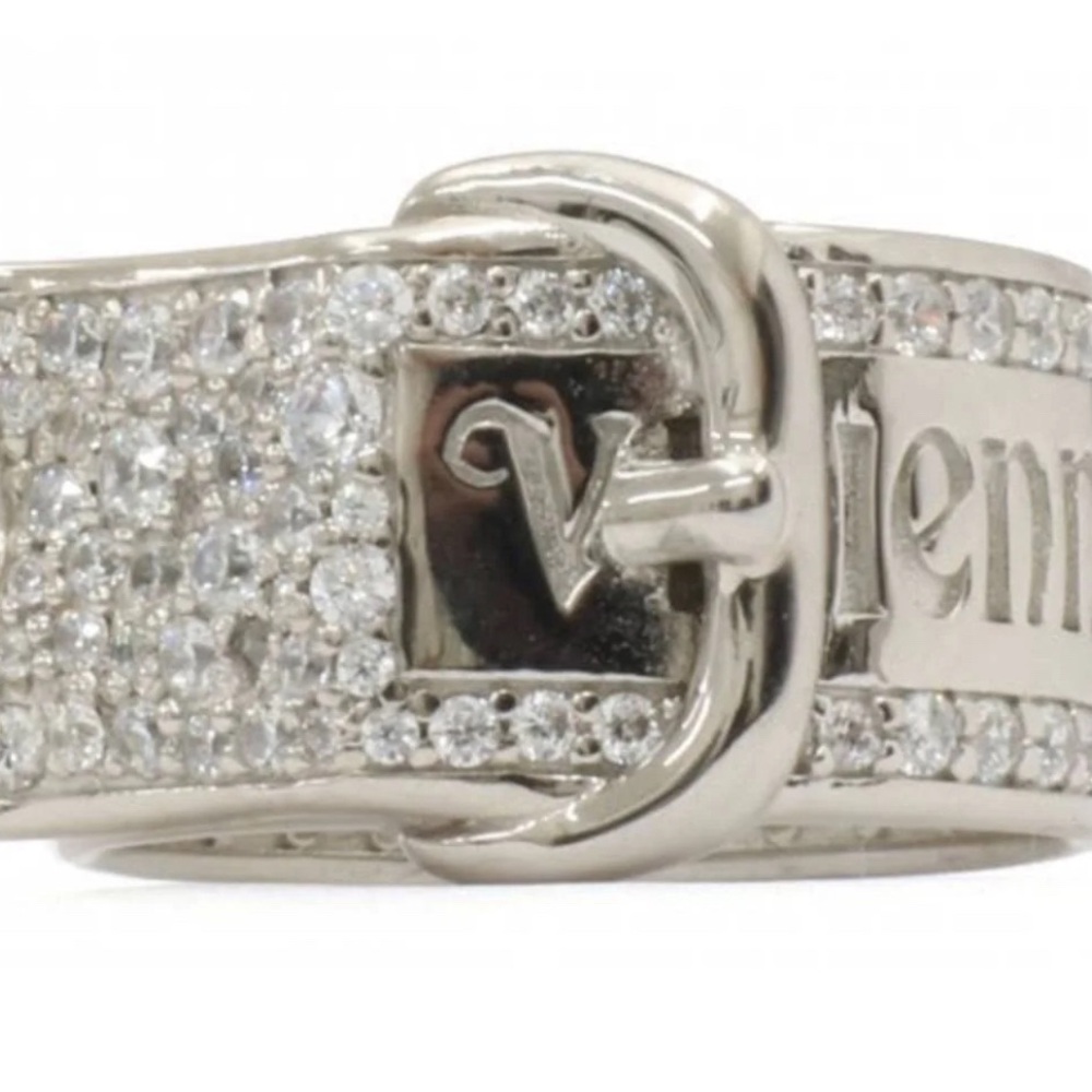 Vivienne Westwood Pave Silver Belt Ring